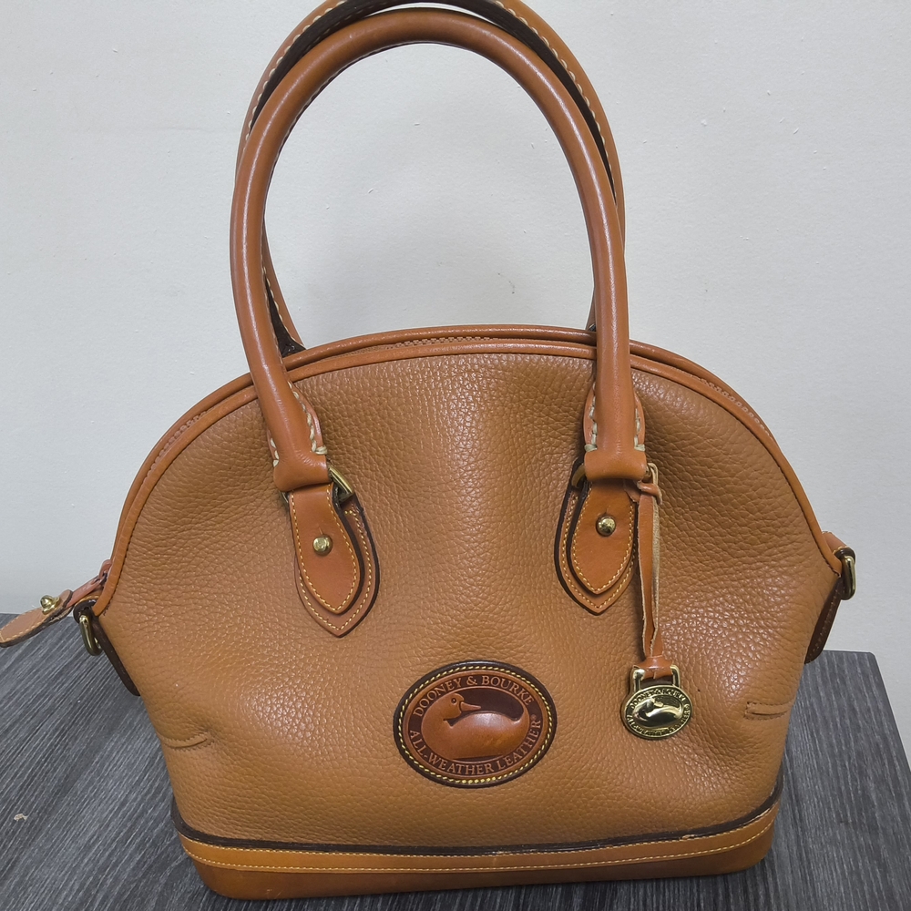 Dooney & Bourke Tan Leather Satchel Vintage